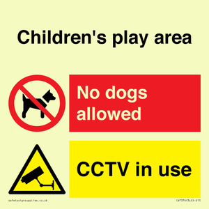Children's play area. No dogs allowed, CCTV in use